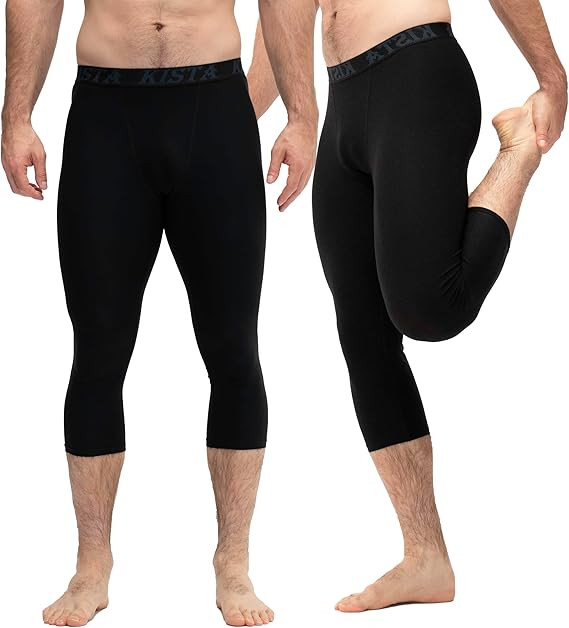 Men's & Woman  Three Quarter Pant Tights (Nylon) Skins for Swimming, Gym, Running, Cycling, Gym, Running, Cycling, Basketball, Cricket, Yoga, Football, Tennis, Badminton & More Basketball, Cricket, Yo