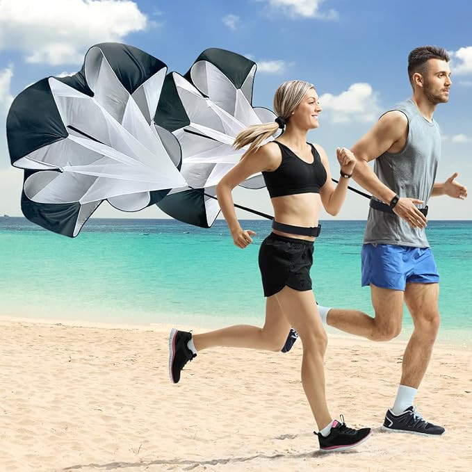 BULLETSHAKER Running Parachute – Speed & Acceleration Resistance Chute (54")