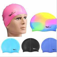 Silicone Swim Cap, Waterproof Multicolor Swimming Cap For Men, Women, Boys & Girl