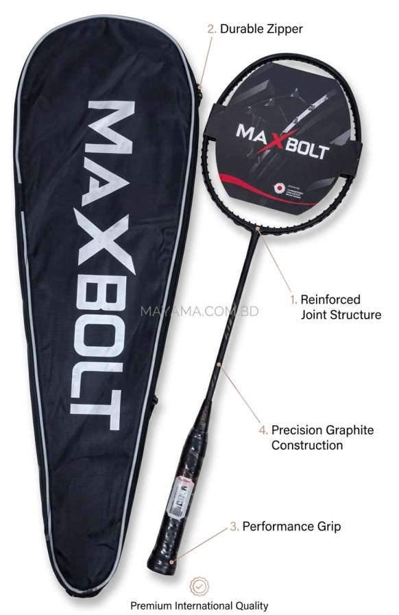 Maxbolt Black Woven ( Ltd) Badminton Rcaket