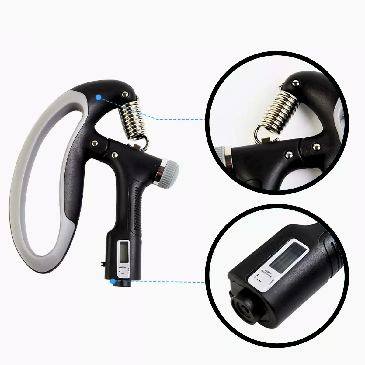 Hand Grip Strengthener with Counter – Adjustable Resistance 10-100 kg