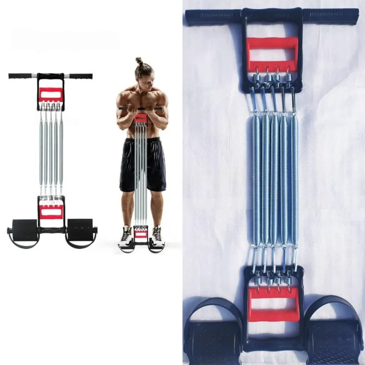 5 Spring Chest Pull Expander 3 in 1 - Inbuilt 2 side Hand Grippe