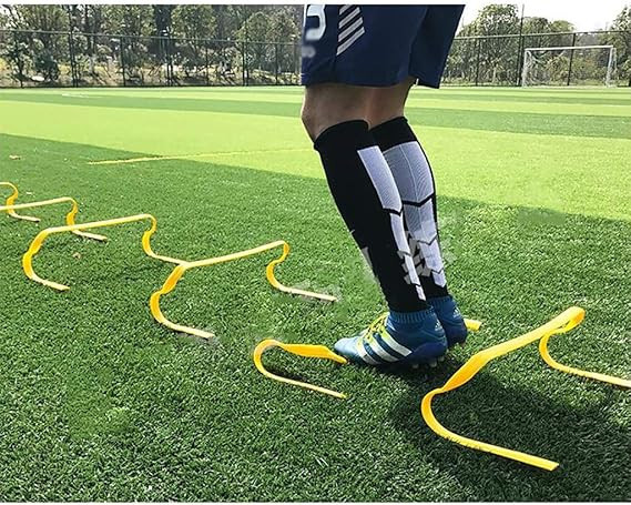 5 PCS Agility Hurdles – Adjustable Speed Training Hurdles (PVC)