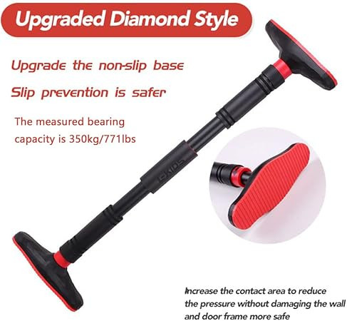 Door Pull Up Bar 95-125CM– Chin Up Bar, Push Up Bar, Abdominal Training Door Bar, Adjustable Length