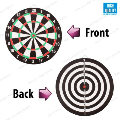 Wooden Dartboard 18'' Inch With 6 Non pointing Darts