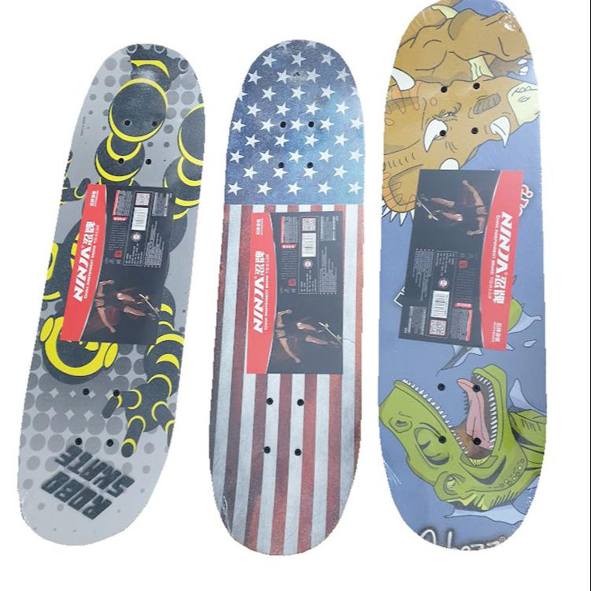 Ninja Monster Skateboard – Small Size, Multicolor (Durable & Trendy)