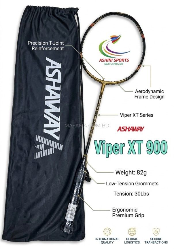 Ashaway Viper XT 900 Proffessional Badminton Racket