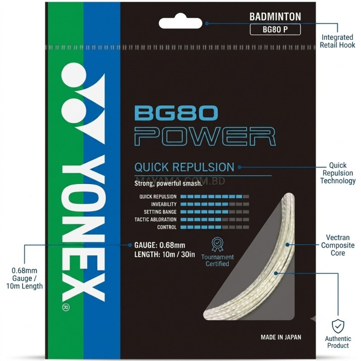Yonex BG80 Power Badminton Match String
