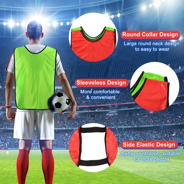 Scrimmage Training Vest – Soccer Pennies Jersey (Yellow & Orange, Free Size)